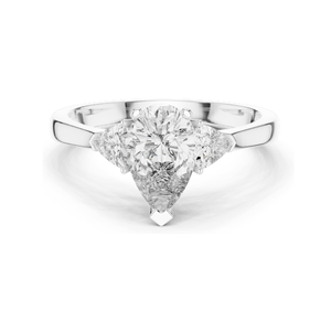 Anillo de Tres Piedras con Diamante Cultivado en Laboratorio de 1.3 CT para Mujer, Claridad VVS-VS EF, Oro de 18KT, 14KT, 10KT y Plata 925, Oro Rosa, Amarillo - Product Image 1
