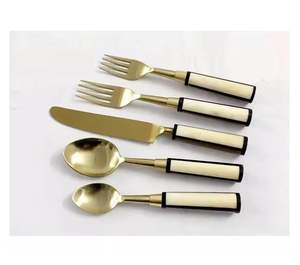 2025 dernière conception en acier inoxydable cuillère de mariage inde plaqué or argent miroir vaisselle cuillère pour cadeaux d'affaires - Product Image 6