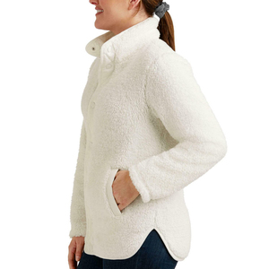 OEM diseño personalizado en blanco al por mayor de las mujeres Sherpa chaqueta de doble botonadura transpirable de talla grande impermeable venta - Product Image 2