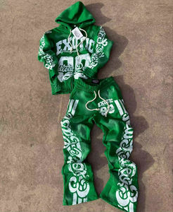 ชุดเซ็ตแทรคสูทผู้ชายแบบมีฮู้ด พิมพ์ลาย  ไซส์ใหญ่  2 ชิ้น  สำหรับฤดูหนาว  รักษ์โลก  สไตล์ฮิปฮอป  ลำลอง  แฟชั่น  เนื้อผ้าหนา  ระบายอากาศได้ดี - Product Image 1