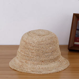 Nouveau Gros De Luxe À La Mode Designer À Bord Court Cloche Seau De Paille Raphia Chapeau pour Femmes Dames Plage Pare-Soleil <span class=keywords><strong>Bali</strong></span> Boho - Product Image 2