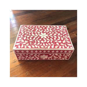 Boîtes à bijoux de luxe de qualité supérieure incrustation d'os avec résine d'os de buffle MDF pour les boîtes de rangement disponibles dans de nombreuses couleurs - Product Image 3