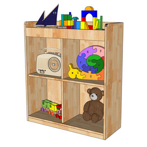 Étagère à jouets en bois de caoutchouc pour enfants 80x30x90cm KTMN003 pour le rangement de la chambre - Product Image 1