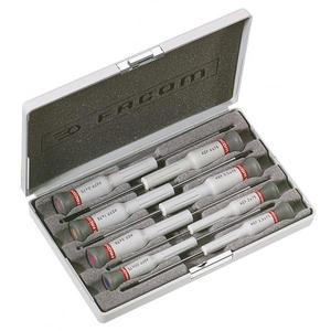 Juego de destornilladores Facom-Micro-Tech de 8 piezas con cabeza Phillips y ranurada - Product Image 1