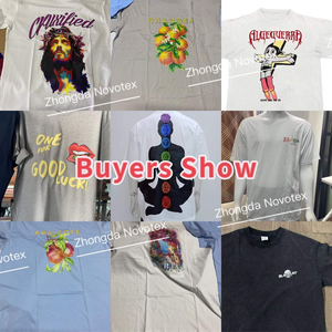 T-shirts en coton uni personnalisés en vrac, tissu doux, col rond, manches courtes, tee-shirt uni confortable pour hommes et femmes - Product Image 4