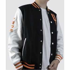 แจ็กเก็ตเบสบอลวิทยาลัยเลตเตอร์แมนสำหรับทุกเพศแจ็คเก็ตผ้าแคนวาสสำหรับฤดูหนาวผ้าวูล - Product Image 6