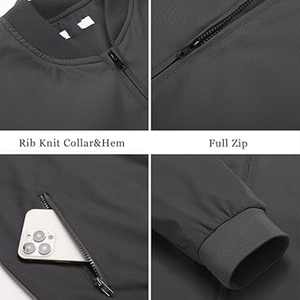 Vestes de bombardier de vol à fermeture éclair softshell épaisses personnalisées pour hommes, vêtements de sport chauds et décontractés pour la randonnée en plein air et le jogging, support respirant - Product Image 6