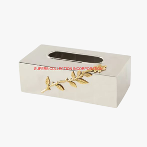 Exclusive Designer Square Shape <b>Gold</b> Tissue Box Wholesale Home Hotel Table Tissue Organizer Napkin Holder Napkin <b>Accessories</b> - Product Image 3