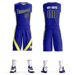 2024 uniforme de basket-ball avec logo personnalisé 100% polyester vêtements de sport à séchage rapide imprimé nom de l'équipe sur l'uniforme - Product Image 3
