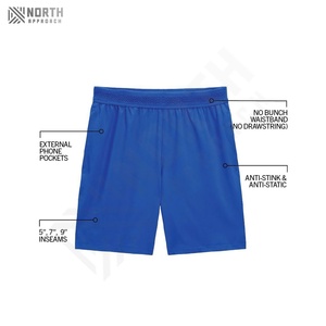 กางเกงขาสั้นผ้าใบผ้าถักเอวยางยืดระบายอากาศได้ดีสำหรับผู้ชายกางเกงขาสั้นสำหรับฝึกซ้อมสีพื้นออกแบบได้ตามต้องการ - Product Image 2