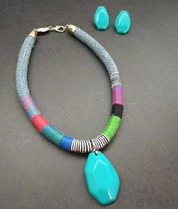 Pendentif en résine époxy résine avec chaîne en tissu pour colliers bijoux accessoires taille personnalisée disponible à un prix abordable - Product Image 1