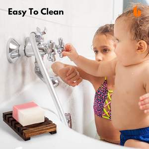 Porte-savon en bois naturel porte-savon porte-savon pour salle de bain biodégradable zéro déchet sans plastique charbon de bois - Product Image 6