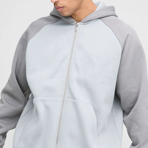 OEM Custom Logo Tracksuits Baggy <b>Zip</b> <b>Up</b> <b>Hoodie</b> and Straight Leg Sweatpants for Men's Oversized 2 Piece Set - Product Image 3