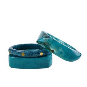 กำไลข้อมือเรซิ่นหลากสีสัน ทำมือ ดีไซน์หนา  งานฝีมืออะคริลิก  เครื่องประดับแฟชั่นโดดเด่น  กำไลซ้อนกันได้ สำหรับอินเดีย กำไลทำมือ - Product Image 4