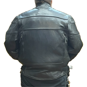 Chaqueta Bomber Reflectante Ecológica MAIKAI V2 con Exterior de Cuero Genuino y Tela de Nailon - Product Image 4