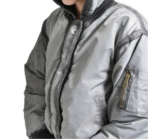 เสื้อแจ็กเก็ตบอมเบอร์แจ็คเก็ตขนเป็ดผ้าลูกฟูกแบบมีซิปรูดซักได้สองชั้น - Product Image 6