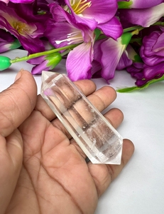 Cristal de quartz clair à double terminaison, poli, en forme de crayon, pierre précieuse naturelle, pierre de guérison, artisanat - Product Image 3