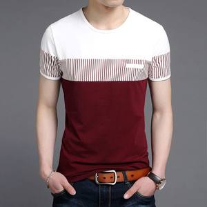 T-shirt d'été pour homme en tissu éponge écologique avec col montant et couleur personnalisable - Product Image 4