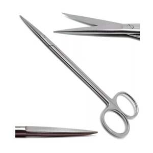 กรรไกรผ่าตัดแบบตรงและโค้ง metzenbaum BLUNT 6 "KELLY 7" 4ชิ้นสแตนเลสเยอรมัน - Product Image 4