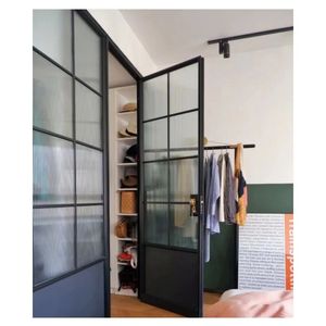 Prima Chất Lượng Cao Phòng Khách Phân Vùng Không Khung Gấp Cửa Nội Thất Mỏng Khung Cách Âm Toàn Cảnh Nhôm Gấp Cửa - Product Image 6