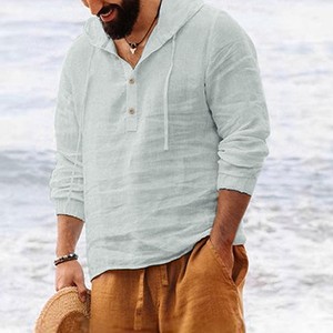Sweat à Capuche d'Hiver de Couleur Unie pour Hommes en Polaire Respirant à Séchage Rapide et Décontracté avec Col à Capuche et Manches Longues en Polyester et Coton Personnalisé - Product Image 3
