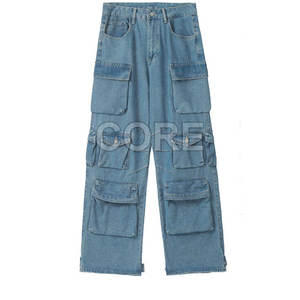 Dernière arrivée Pantalon en jean cargo à poches multiples pour femmes Pantalon en jean cargo à poches multiples pour femmes à séchage rapide - Product Image 1