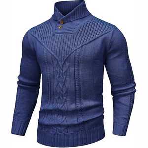 Pull en polyester respirant décontracté pour hommes avec col montant et fermeture éclair Logo personnalisable sur le devant - Product Image 6