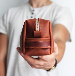 Vintage <b>Men</b> Women Large Luxury <b>Toiletries</b> <b>Bags</b> Makeup <b>Bag</b> Organizer Leather <b>Toiletry</b> <b>Bag</b> LYG-01131 - Product Image 4