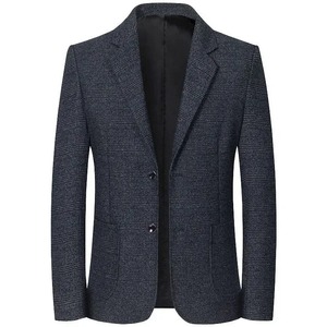 Blazers en laine à carreaux pour hommes, nouvelle collection printemps-automne, coupe ajustée, décontractée, double boutonnage, respirants, taille 4XL - Product Image 3