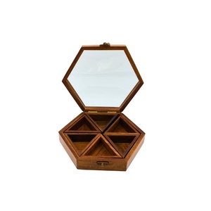 Boîte à épices hexagonale artisanale avec cuillère en plastique, logo personnalisé, couleur personnalisée, utilisation à domicile ou au restaurant, accessoires de cuisine à bas prix, outils pour herbes - Product Image 4