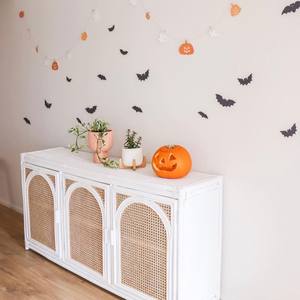 Premium Quality Natural White Rattan Cupboards Wholesale Living Room <b>Wicker</b> White <b>Sideboard</b> Cupboard Cabinets - Product Image 3