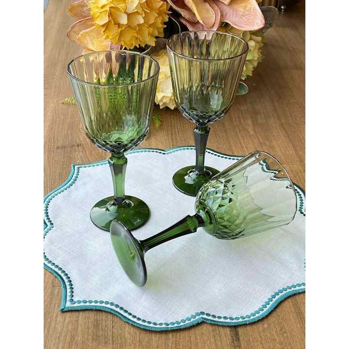 Bella Crystal Goblet Green Set of 6