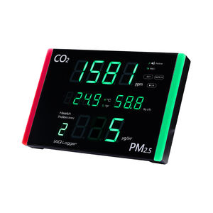 Moniteur numérique haute précision PM2.5 CO2 Humidité Température Gamme 0-9999 ppm Enregistreur de données Enregistrement automatique Alarme LED - Product Image 1