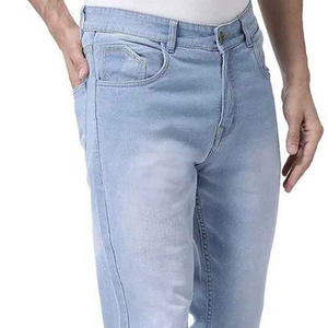 Venta superior Pantalones vaqueros sólidos de cintura alta de estilo único para hombres Logotipo personalizable ¡El mejor fabricante para el uso del otoño del invierno Precio bajo! - Product Image 5