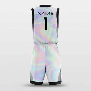 Uniformes de Baloncesto Sublimados Personalizados al por Mayor, Conjunto de Camiseta y Pantalones Cortos Transpirables de Secado Rápido, Verano XS-XL, Kit de Equipo de Baloncesto OEM - Product Image 3