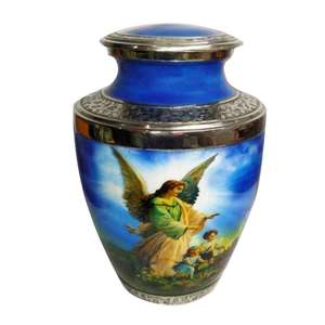 Urnes humaines à bas prix Urnes de crémation en céramique à usage décoratif pour cendres humaines Urnes en céramique de taille moyenne d'Inde - Product Image 5