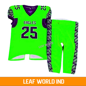 2025 ODM OEM personnalisé respirant Football américain uniformes courts attirail sergé Sublimation impression grande taille en gros personnalisé - Product Image 2