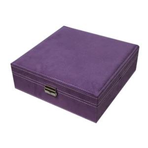 Purple Velvet Work Jewellery <b>Box</b> Elegant Decorative Organizer Ideal for Rings Earrings Necklaces Bracelets and Daily Use - Product Image 6