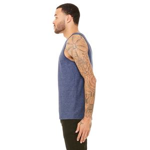 Bella + toile unisexe chiné CVC réservoir été décontracté sans manches gilet hommes vêtements de sport solide respirant CVC débardeur - Product Image 5