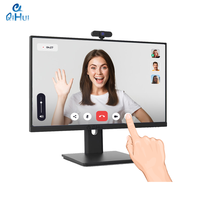 Moniteur de jeu 23.8 pouces 1K 4K 75HZ, moniteur PC IPS, moniteur d'ordinateur à écran tactile multi 10 points Caméra avec haut-parleurs intégrés