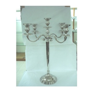 Candelabros de 5 brazos, candelabro de Metal, candelabro Dorado europeo elegante para boda, mesa de comedor, fiesta de Navidad en venta al por mayor - Product Image 1