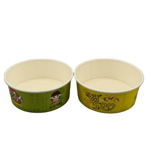 Vente en gros de bols à salade en papier personnalisés avec feuille d'or, revêtement PE, qualité alimentaire, étanches, résistants à la graisse, jetables, pour sushis et sandwichs - Product Image 6