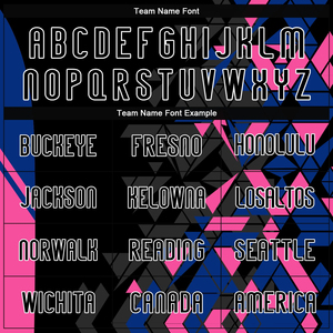 Uniforme de Voleibol Sublimado Geométrico Negro y Rosa Real Personalizado a Precio de Fábrica, Uniforme Ligero para Hombre - Product Image 4