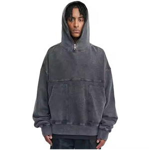 Dernier arrivage Sweats à capuche personnalisés délavés à l'acide pour hommes pour adultes de qualité vintage - Product Image 4