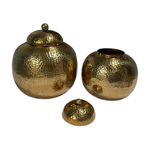 Jarrón Dorado de Última Moda para Decoración de Mesa, Diseño Nuevo, Macetas Metálicas con Tapa, Jarrones Decorativos Martillados para Dormitorio - Product Image 6