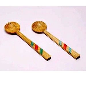 Accesorios de Cocina Más Vendidos, Juego de Servidores de Ensalada de Acacia, Ecológicos, Aptos para Lavavajillas, Utensilios para Ensalada, Hechos en India - Product Image 6