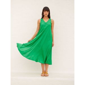 Satin Solid Maxi <b>Dress</b> for Summer Party - Product Image 1