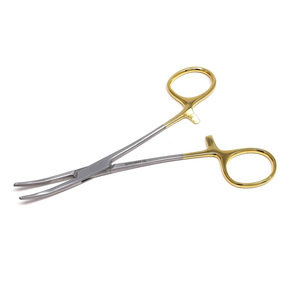 Pinzas Hemostáticas Curvas Kelly de 5.5 Pulgadas, Mango Dorado, Instrumento Quirúrgico Manual de Acero Inoxidable, Ligero, Venta al por Mayor, SHARIF ELAHI - Product Image 2