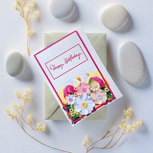 Vietnam VietnamCrafts, Manualidades de Papel con Diseño de Flores en Quilling, Impresión Digital Personalizada, Regalo de Cumpleaños, Artesanía en Papel - Product Image 5