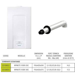 Système de chauffage domestique Beretta Mynute X Box 30C, chaudière à condensation avec gaz méthane/GPL - Product Image 2